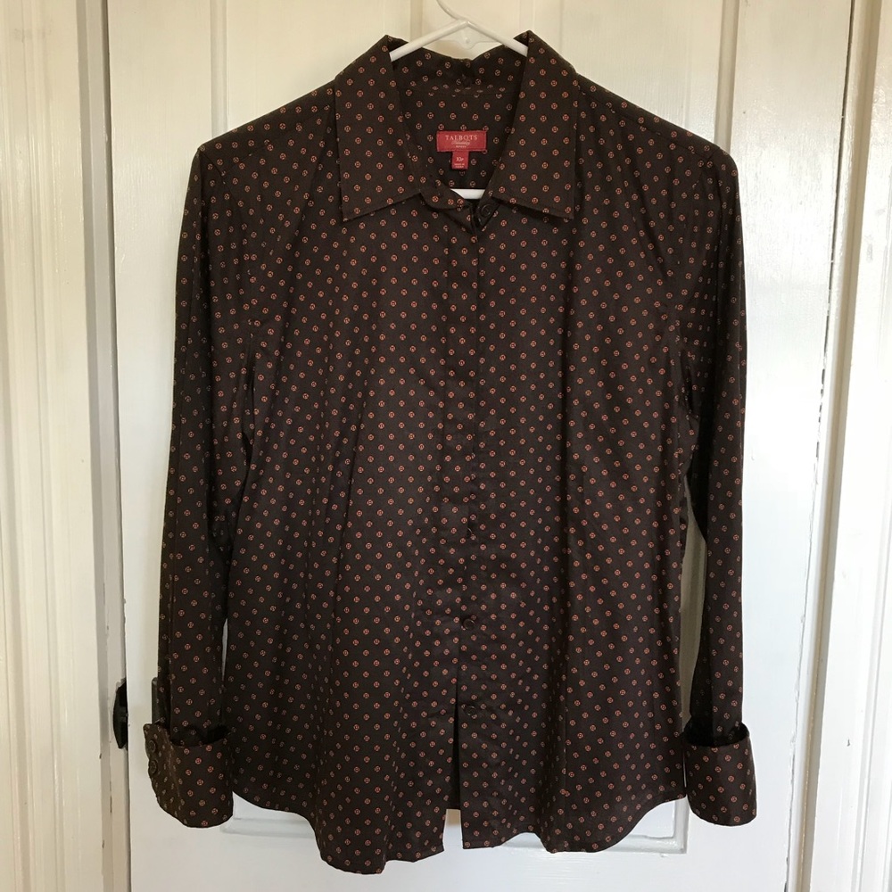 Talbots classic button down cotton blouse.